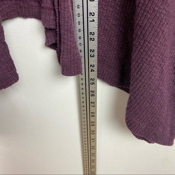 Free People Open Back Purple Turtleneck Cowl Sweater Oversized Size Small Boho S - Picture 14 of 16